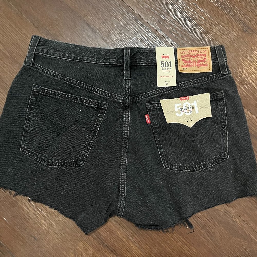 Levi’s 501 High-Rise Denim Shorts - BLACK
